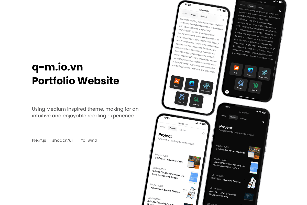 q-m | Next.js Portfolio Website
